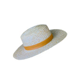 Lack Of Color Unisex Natural Straw Boater Hat With Tan Band Classic Design