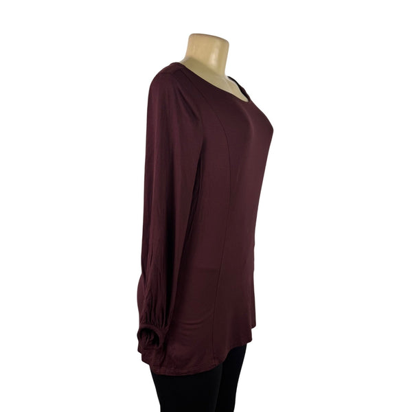 Ann Taylor Women’s Burgundy Long Sleeve Top Shirt Size S - New