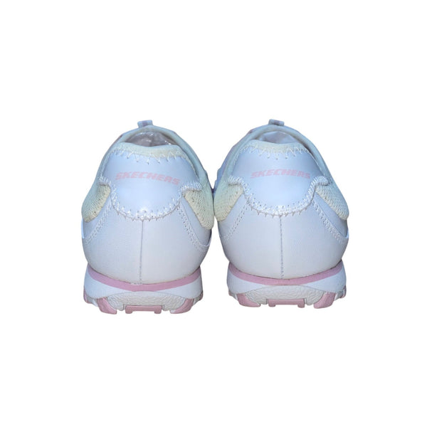 Skechers Women’s White & Light Pink Bikers Grapevine Sneakers Size 7