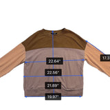 Dokotoo Womens Camel & Beige Ribbed Pullover Sweater Top Casual Sz M