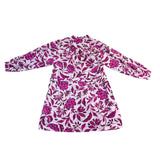 Ann Taylor Womens White & Pink Cotton Floral Print Belted Long-Sleeve Dress Size