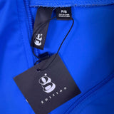 G Édition Womens Blue Zip-Up Short Sleeve Top Athletic Stretch Size P/S