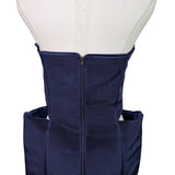 Hannah Marshall  Navy Silk Strapless Mini Bustier Dress Elegant & Fitted Sz 6