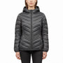Xersion Black Womens Puffer Jacket Hooded Lightweight Quilted Full-Zip Sz M