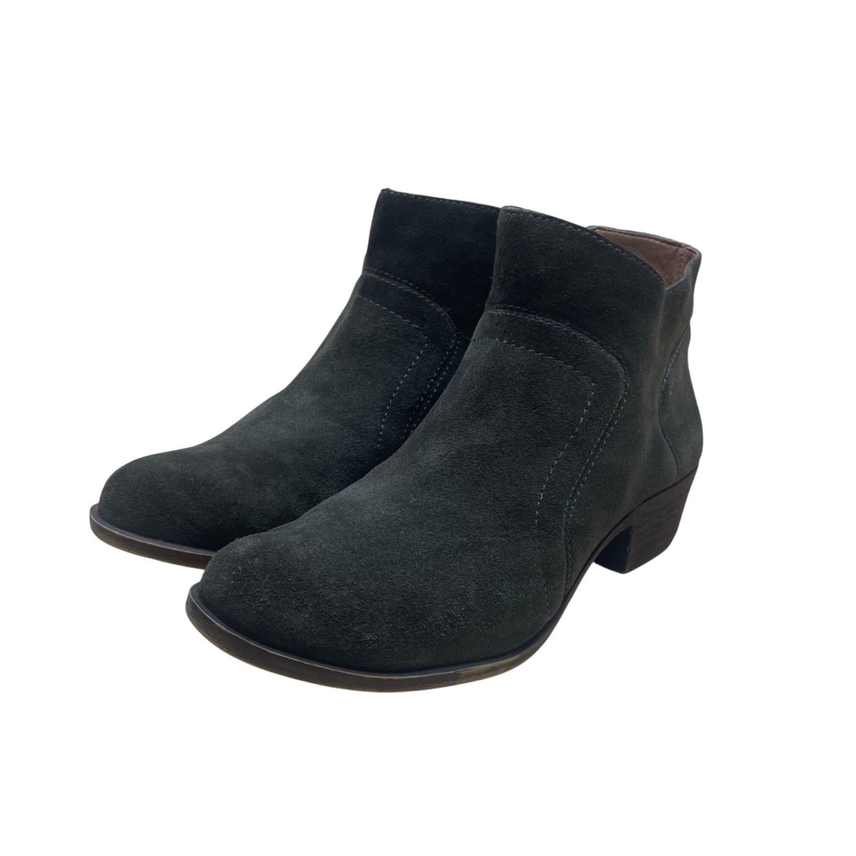 Lucky Brand Women’s Green Suede Brolley Western Ankle Booties 7M