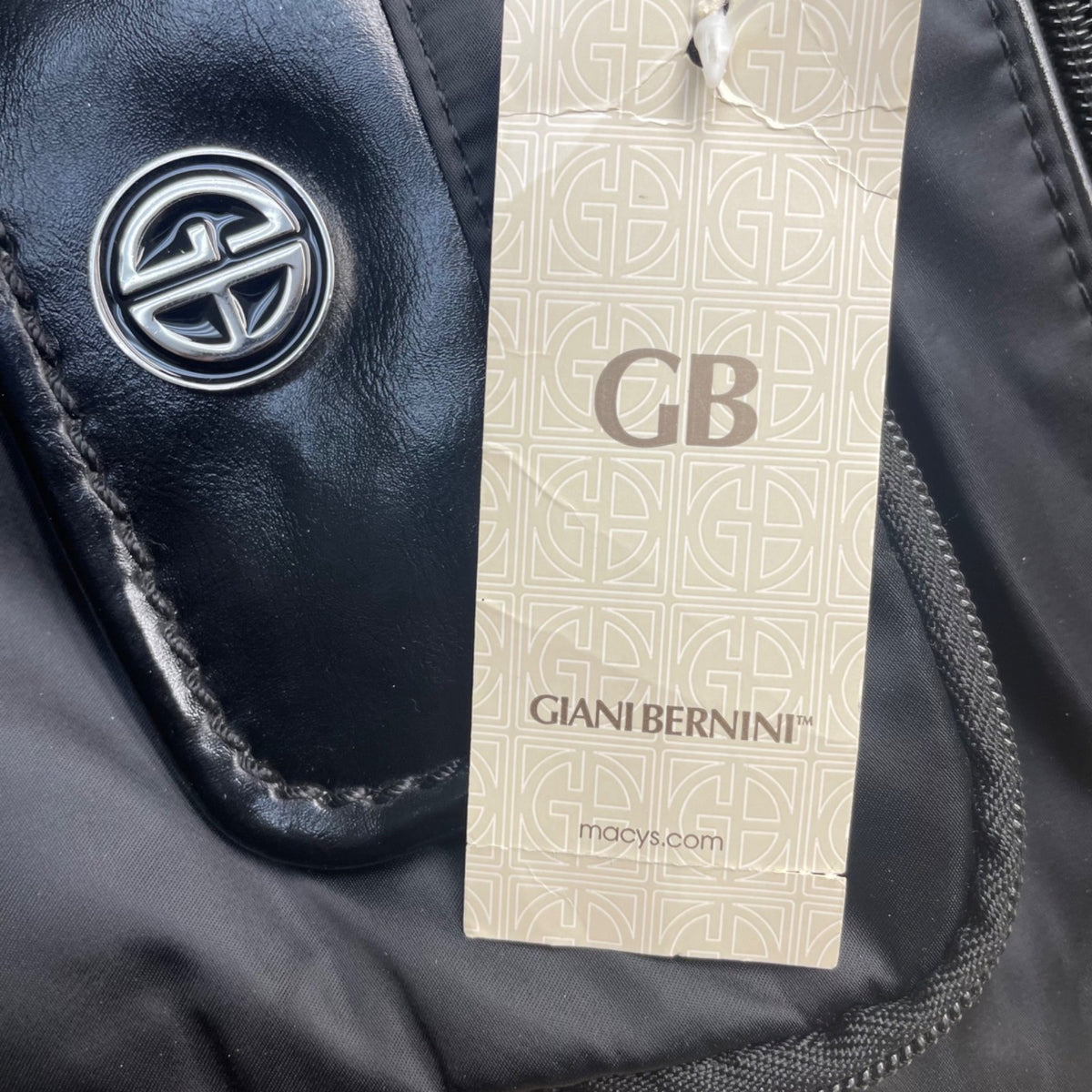 Giani Bernini Women’s Black Nylon Adjustable Strap Multi Pockets Crossbody Bag