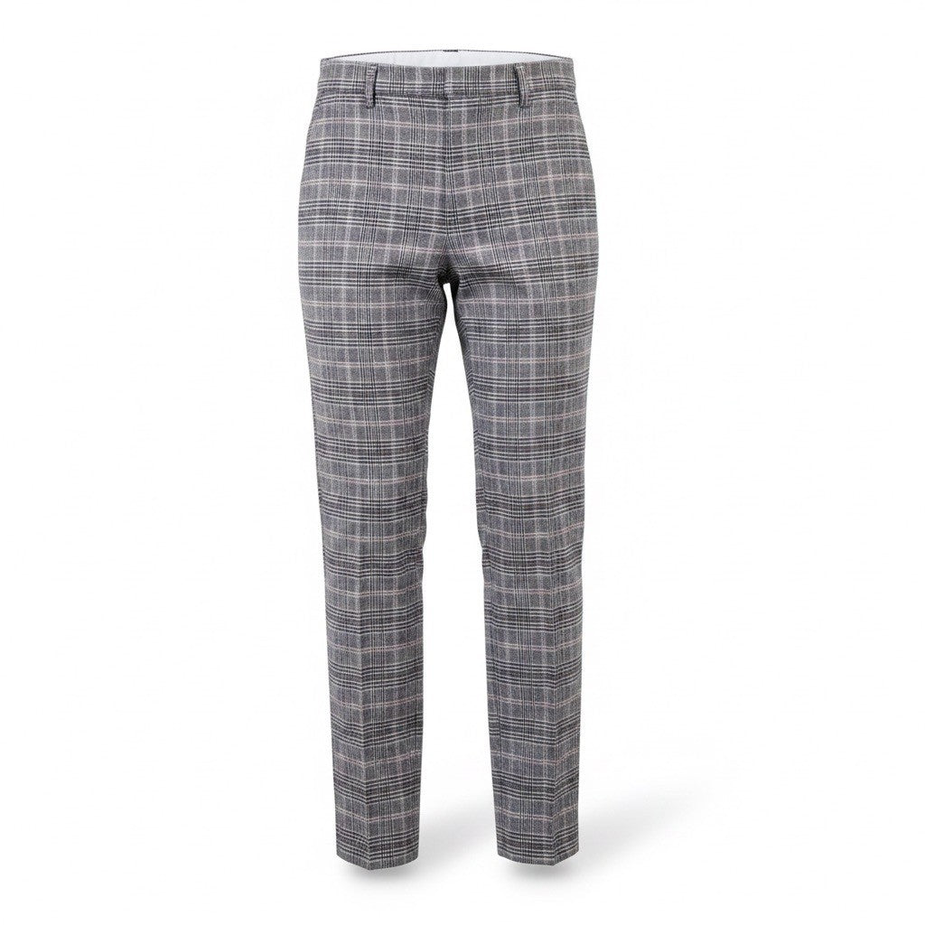 Express Womens Gray Plaid Editor Dress Pants Slim Fit Ankle Length Size 2S