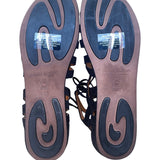 Gentle Souls Women’s Black & Brown Suede Break My Heart Gladiator Sandals 10M
