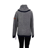 Khujo Womens Navy & White Sweater With Funnel Neck Pullover Stylish Sz M - New