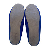 Talbots Women’s Blue Velvet Faux Fur-Lined Top Sider Moccasin Slippers Size 6M