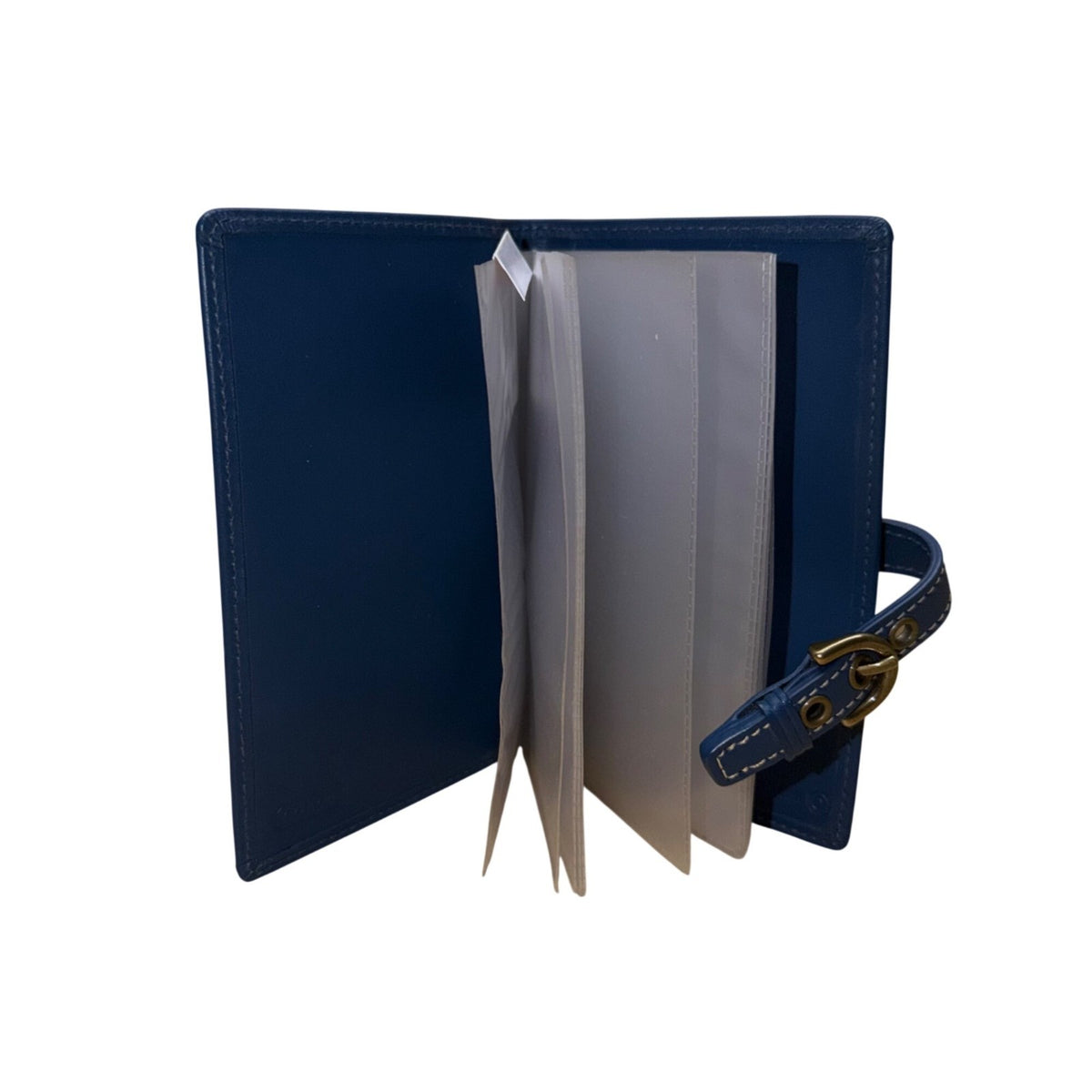 Coach Women’s Blue Suede With Gold Buckle Strap Mini Photo Album