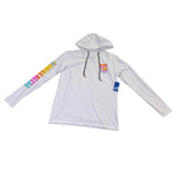 Surf Style Womens White Hooded Long Sleeve Graphic Shirt Size XL