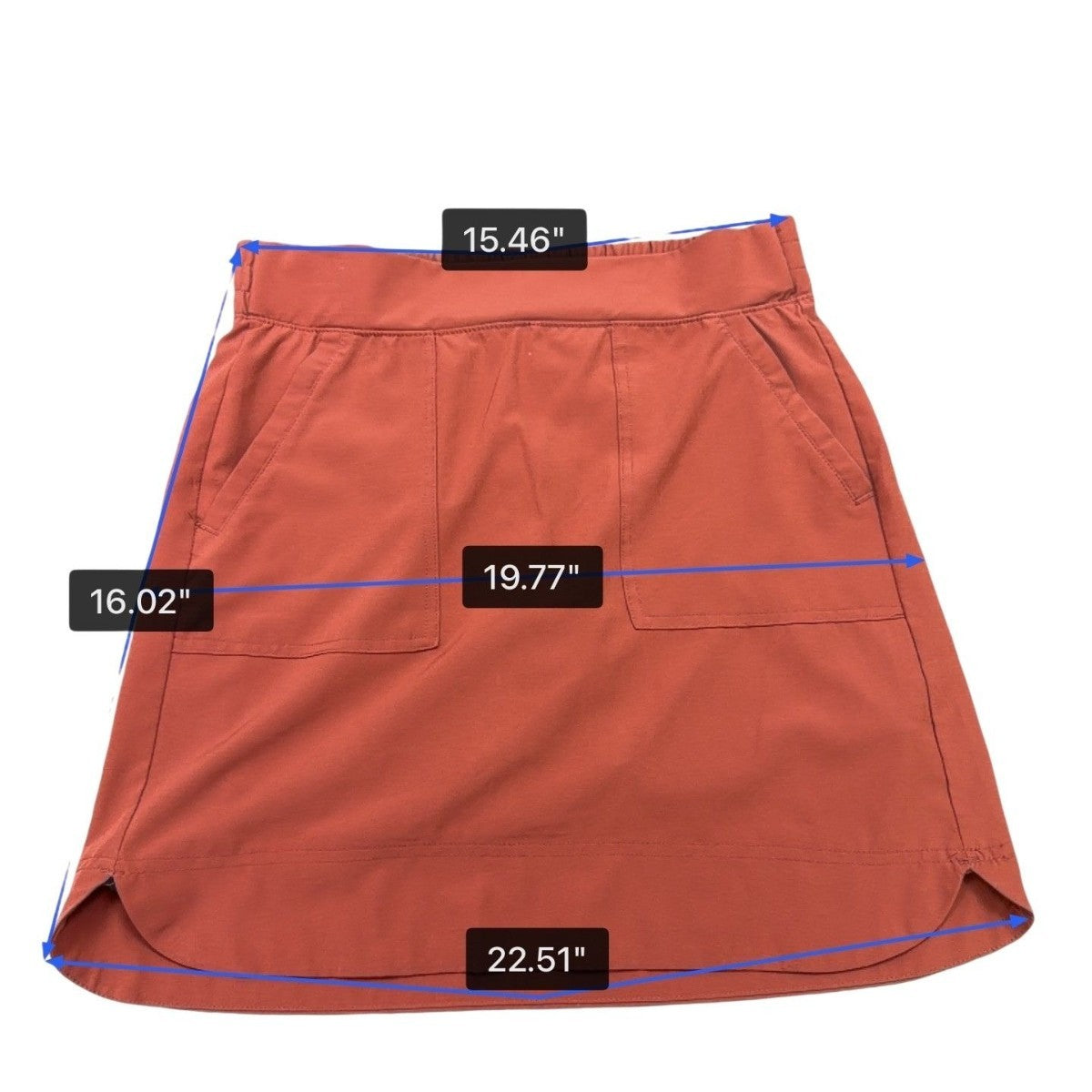 Reebok Womens Rust Skort Activewear Stretch Pockets Size M