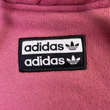 Adidas Mens Burgundy Pullover Hoodie Classic Design With Front Pocket Size S