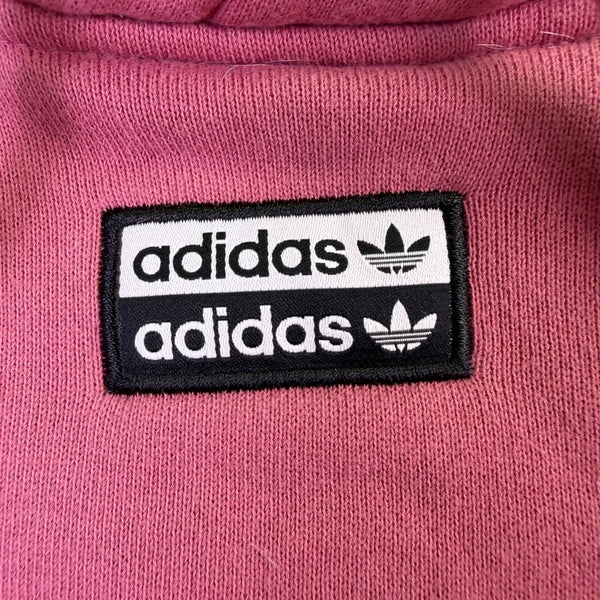 Adidas Mens Burgundy Pullover Hoodie Classic Design With Front Pocket Size S