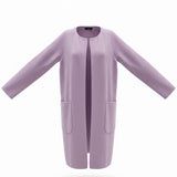 J.Crew Womens Purple Textured Long-Sleeve Lengthy Cardigan With Pockets Size XS
