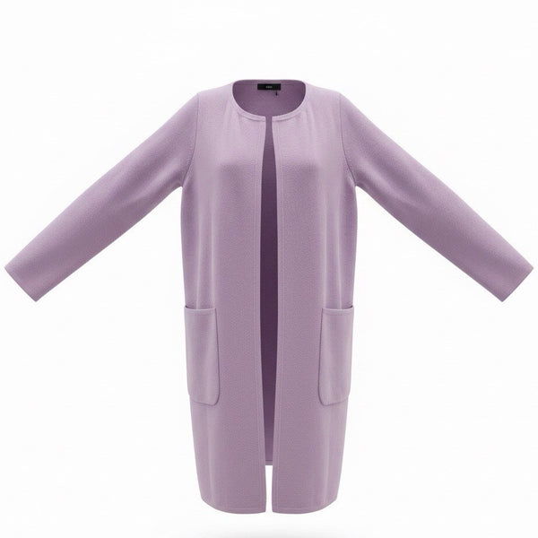 J.Crew Womens Purple Textured Long-Sleeve Lengthy Cardigan With Pockets Size XS