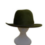 Vintage Rockel Green Wool Fedora Hat Rustic Design Twisted Cord Band Feather OS