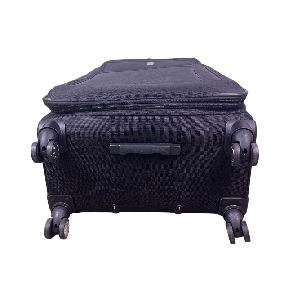 Delsey Unisex Black Expandable Spinner Wheels Rolling Travel Suitcase  Luggage
