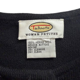 Talbots Women’s Black Merino Wool Cardigan With Embellished Buttons Sz P