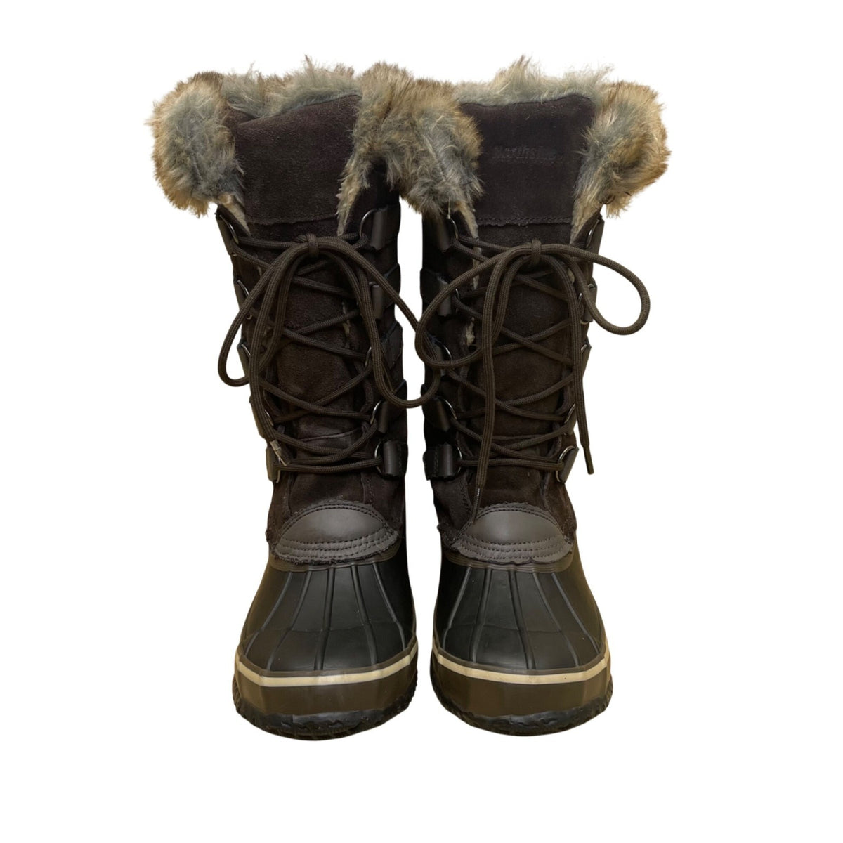 Northside Women’s Brown Suede Faux Fur Lined Insulated Winter Snow Boots Size 9