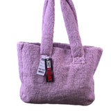 32 Degrees Women’s Mauve Sherpa Tote Bag Soft & Warm With Handles One Size