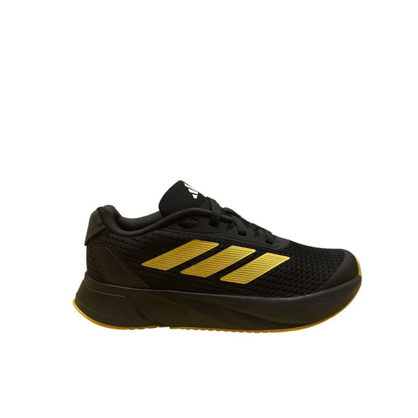 Adidas Kids Black Mesh & Yellow Stripes Lightmotion Duramo SL Sneakers Size 2
