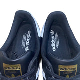 Adidas Men’s Black Leather White Stripes Superstar Shell Toe Sneakers Size 11