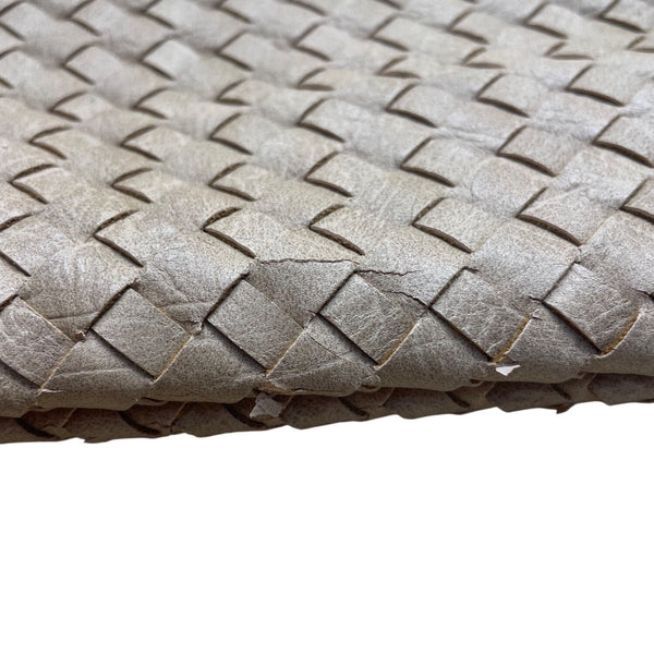 Nine West Women’s Brown Woven Faux Leather Zip Closure Foldover Clutch Bag