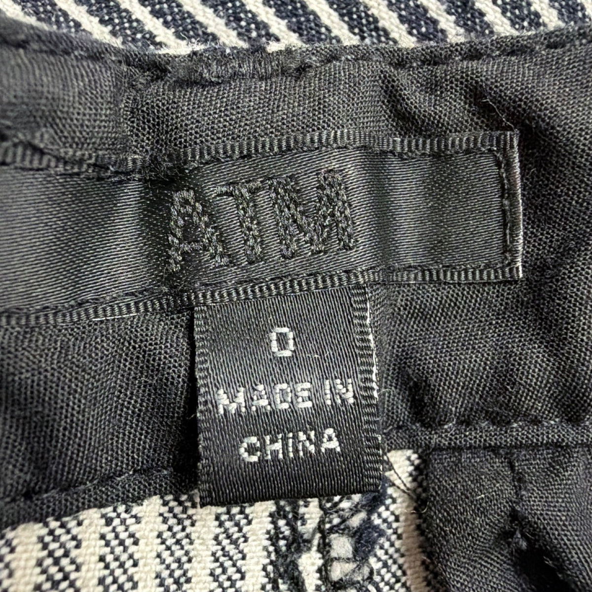 ATM Womens Black & White Stripe Cotton/Spandex Cropped Wide-Leg Pants Size 0