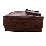 Seville Mens Brown Leather Patchwork With Adjustable Shoulder Strap Travel Bag