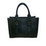 G.H. Bass & Co. Women’s Dark Green Vegan Leather Structured Handbag Tote Bag