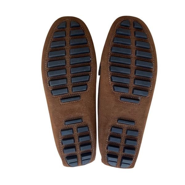 Osslue Women's Brown Suede Loafers Comfortable Lightweight Penny Slip-On Sz 8.5
