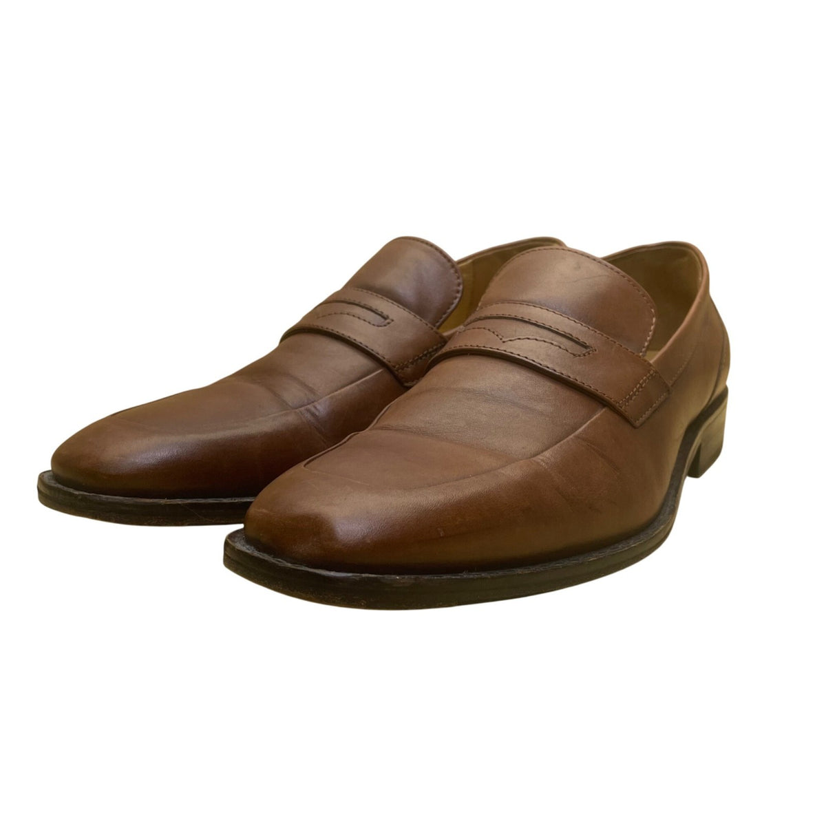Cole Haan Men’s Brown Leather Penny Loafers Casual Slip-On Dress Shoes Size 8.5M