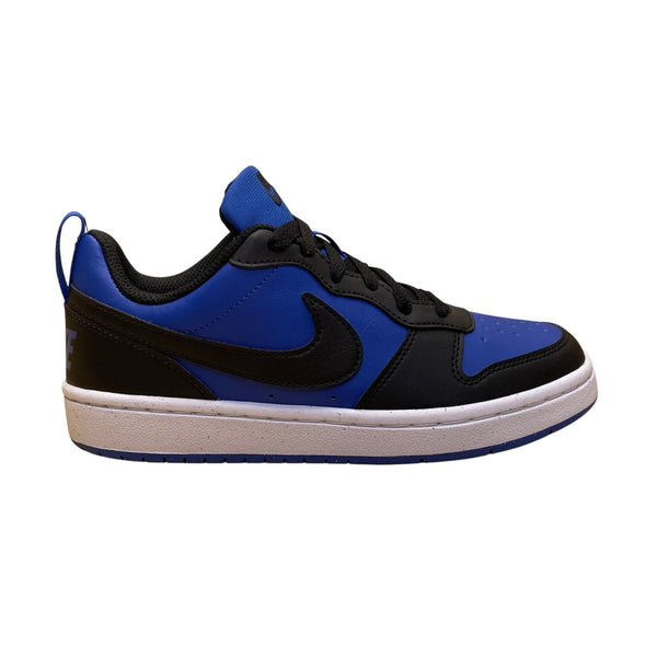 Nike Youth Black & Blue Synthetic Leather Lace-Up Casual Sneakers Size 3.5Y