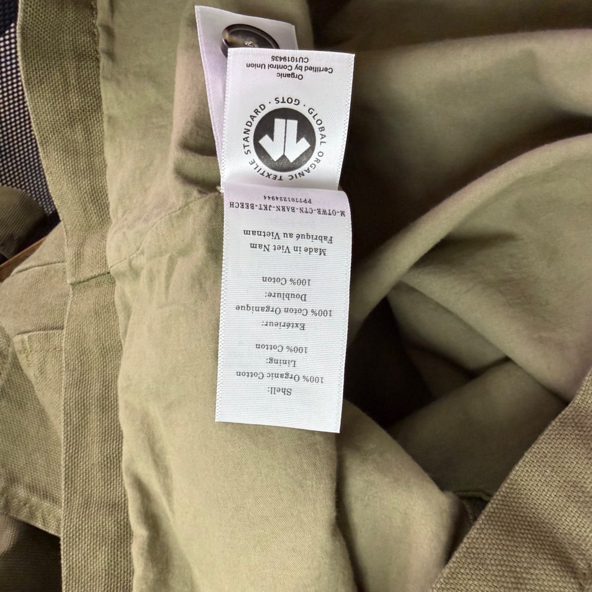 Everlane Mens Olive Green Organic Cotton Utility Jacket Button Up Sz S