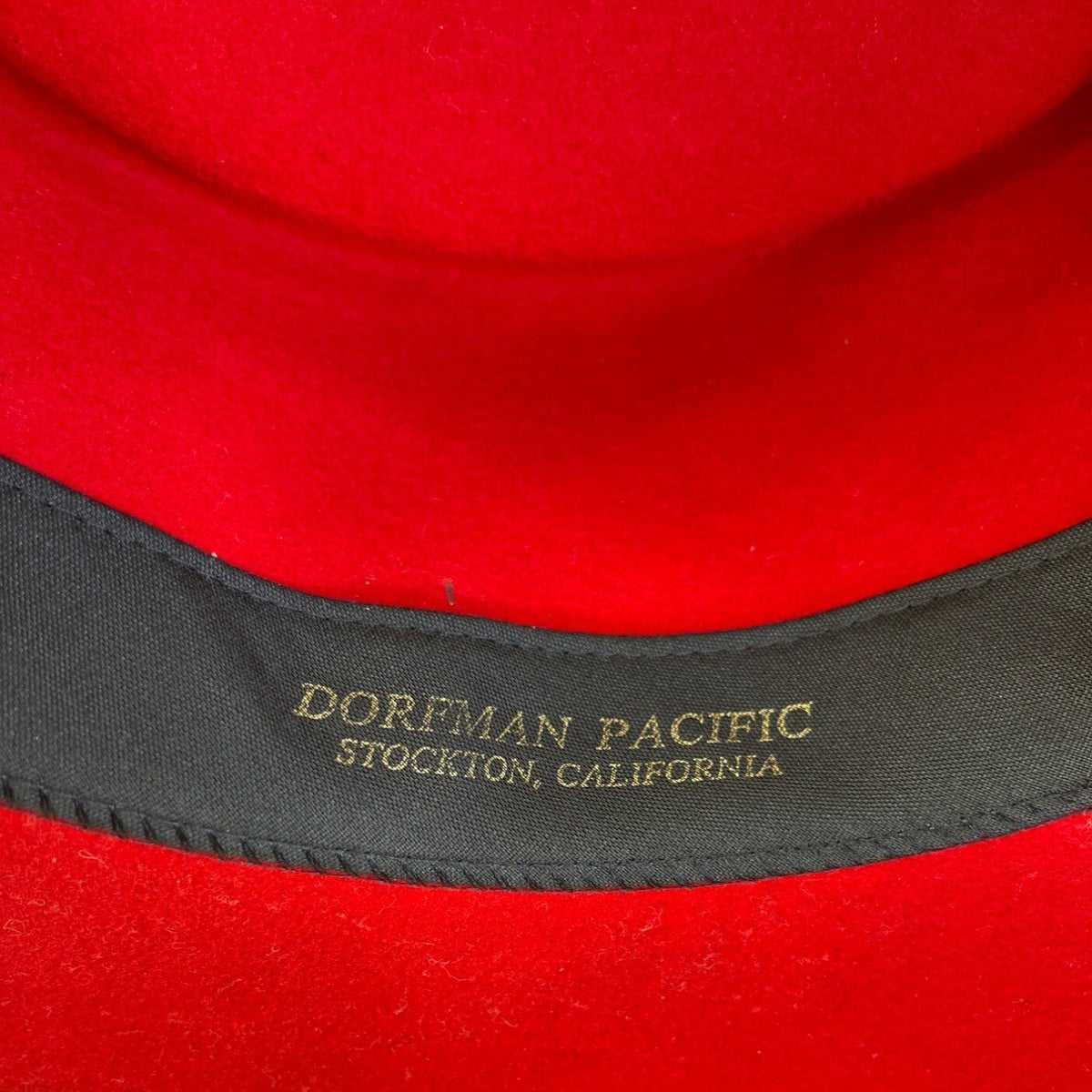 Vintage Dorfman Pasific Red Wool Felt Hat WMetalic  Ribbon