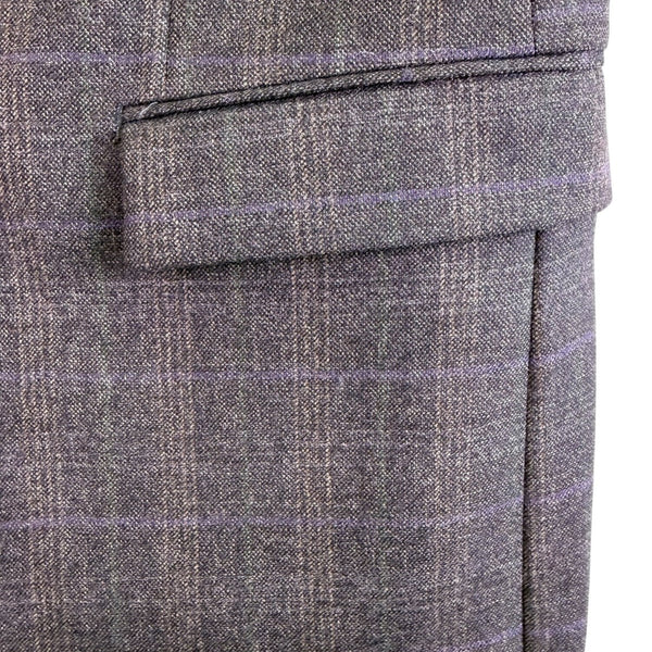 Calvin Klein Mens Gray Check Wool Blazer Jacket Stylish Plaid Formal Wear Sz40R