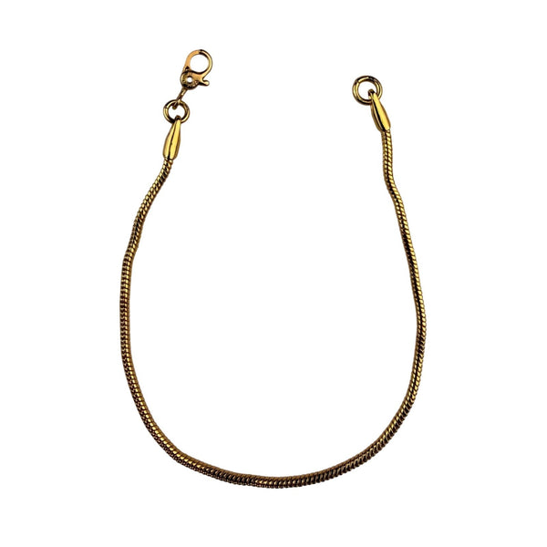 Monet Unisex Gold Tone Metal Chain Bracelet With Lobster Clasp
