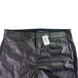 Torrid Womens Black Faux Leather High-Rise Pintuck Bootcut Pants Size 18 Regular