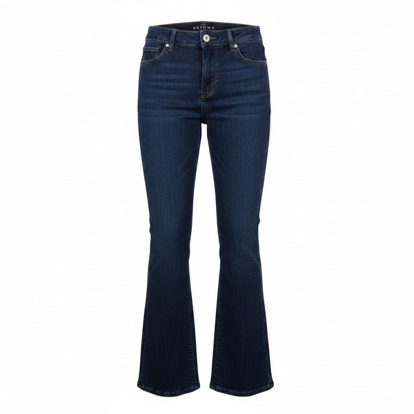 White House Black Market Womens Dark Blue Denim Skinny Flare Jeans Size 2