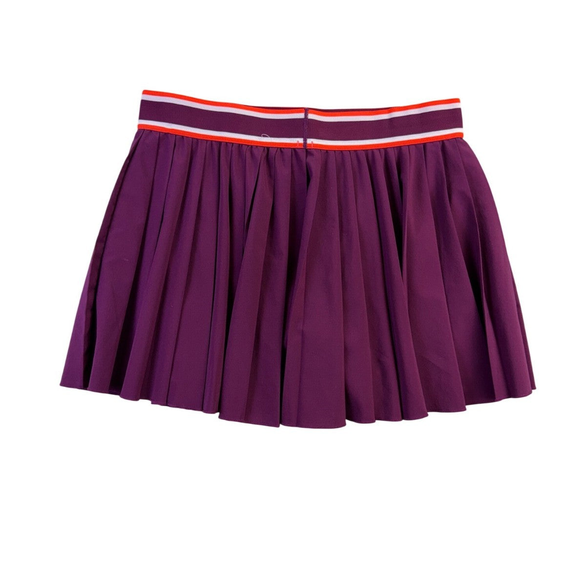 Nike Womens Purple Dri-Fit Tennis Pleated Skort With Orange Trim Size L