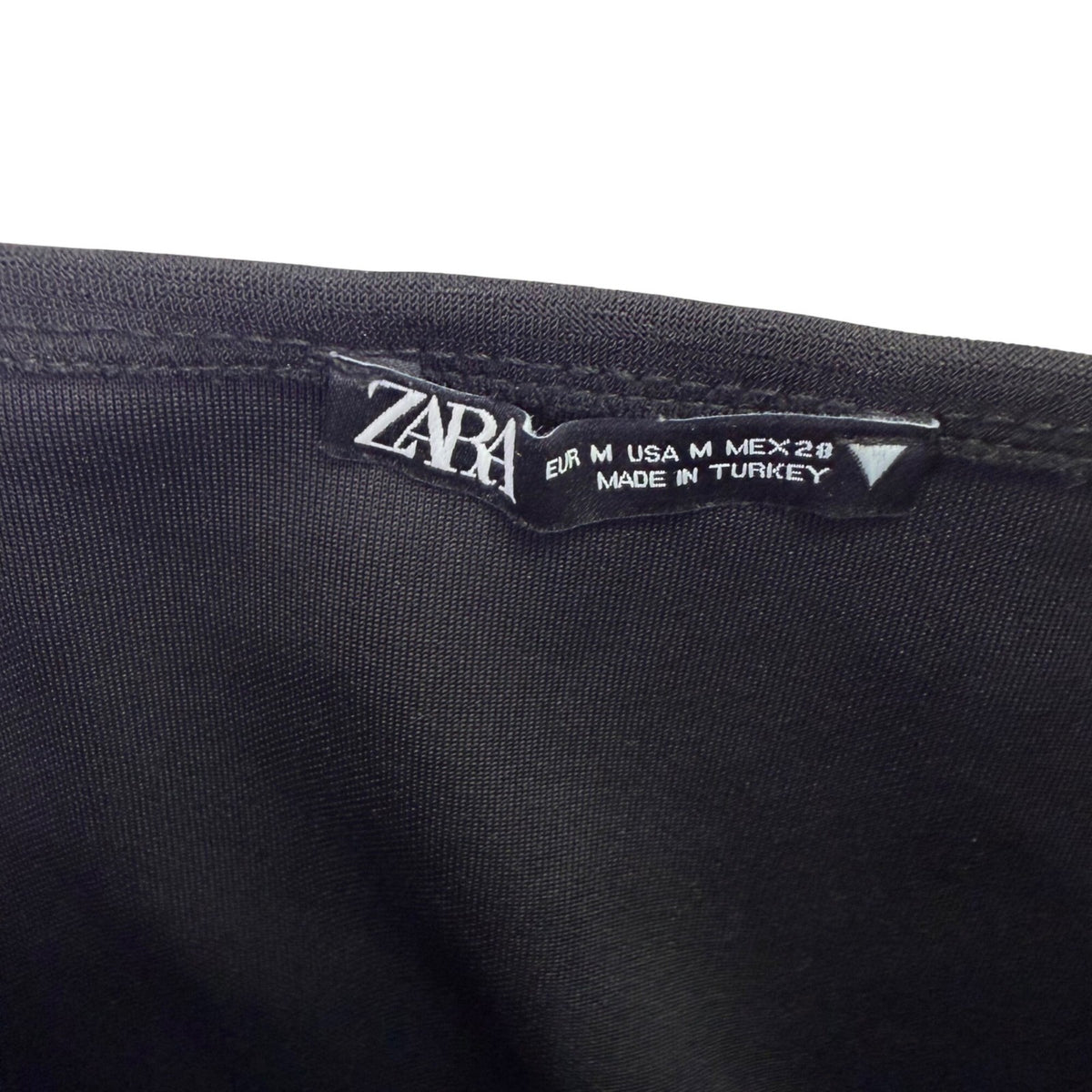 Zara Womens Black Strapless Bustier Top With Rhinestone Trim Sz M 