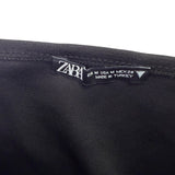 Zara Womens Black Strapless Bustier Top With Rhinestone Trim Sz M 