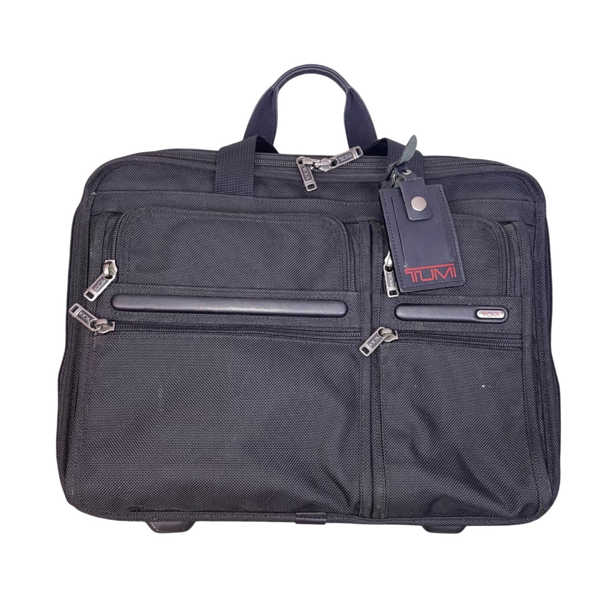 Tumi Men’s Black Ballistic Nylon Rolling Expandable Carry-On Travel Luggage