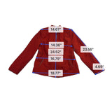TanJay Womens Red Zip Jacket Petite Lightweight Mandarin Collar Size 6P 