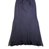 Express Womens Black Silk Blend Maxi Skirt Large Flowy Lined Elegant Look