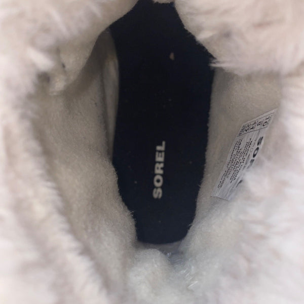 Sorel Women’s Gray Leather With Faux Fur Lining Waterproof Winter Boots Size 10