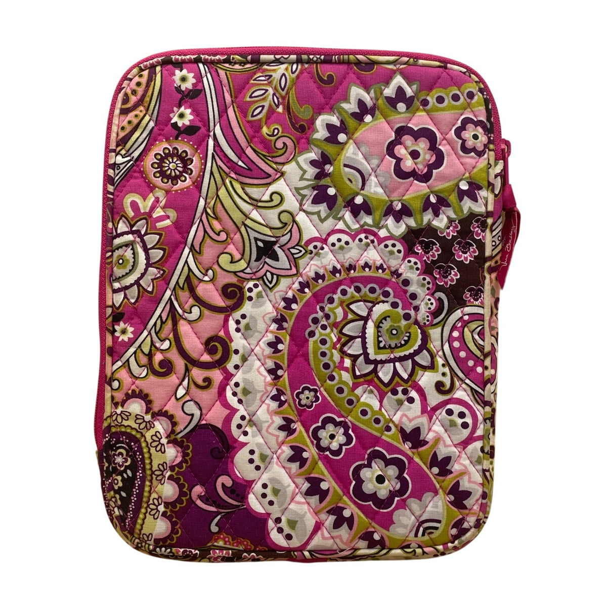 Vera Bradley Women’s Multi Quilted Paisley Floral Zip Laptop Tablet Sleeve Case