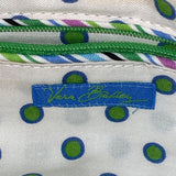 Vera Bradley Women’s White Green Multicolor Quilted Butterfly Print Shoulder Bag